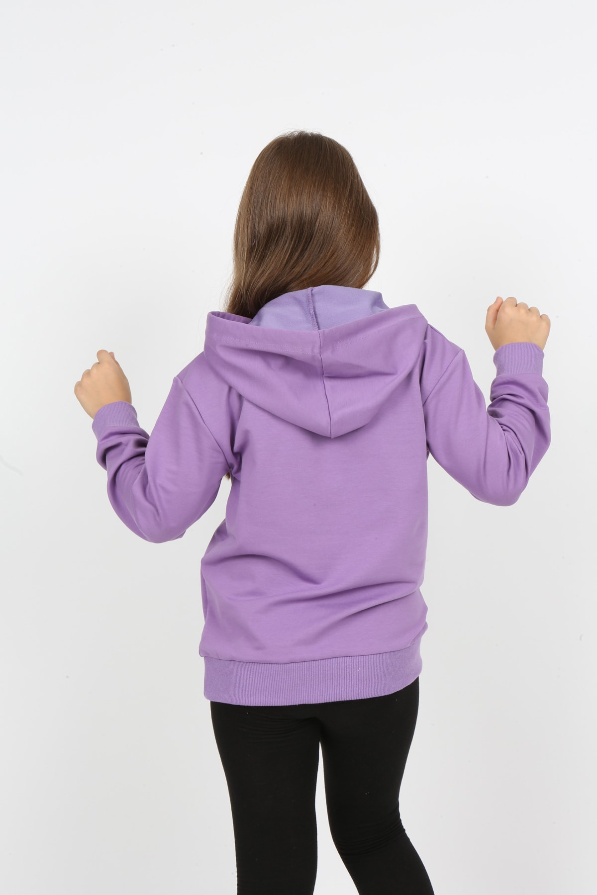 I&k Şımarık Kids Kız Çocuk Kapüşonlu Cepli Tavşan Baskılı Sweatshirt