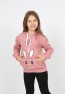 Kız Çocuk Kapüşonlu Cepli Tavşan Baskılı Sweatshirt