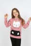 I&k Şımarık Kids سويت شيرت مطبوع بجيب مقنع للفتيات
