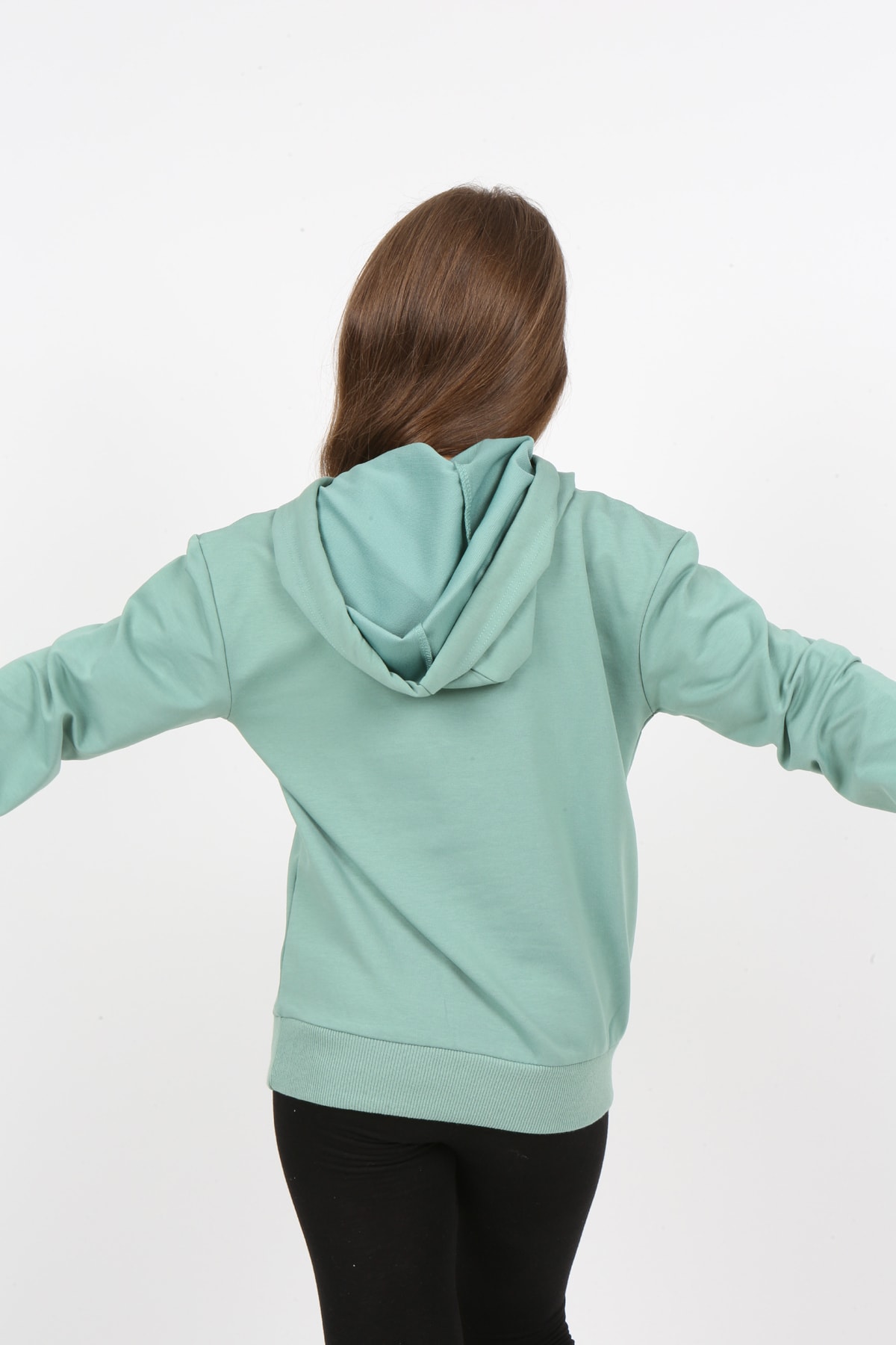 I&k Şımarık Kids Kız Çocuk Kapüşonlu Flamingo Baskılı Sweatshirt