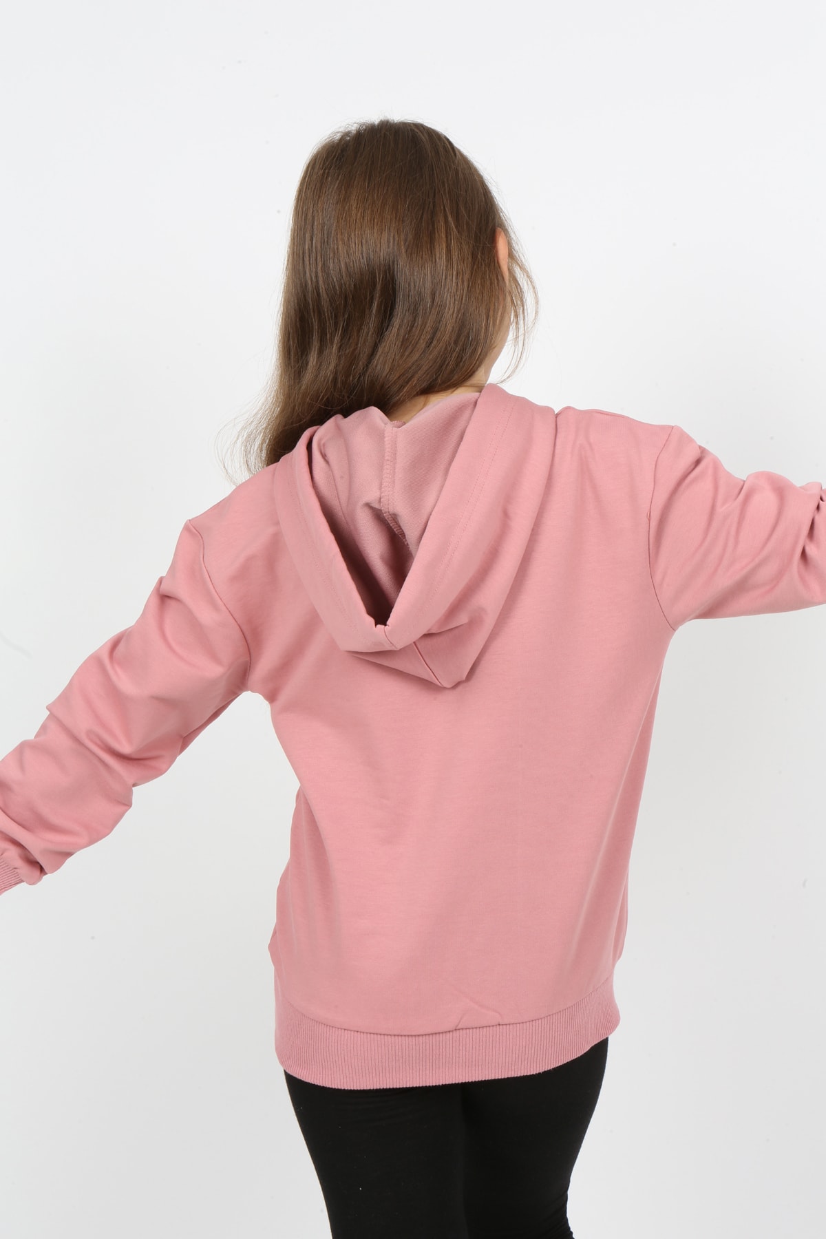 I&k Şımarık Kids Kız Çocuk Kapüşonlu Flamingo Baskılı Sweatshirt