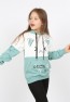 Girls Printed Sweatshirt with Garnished Pocket