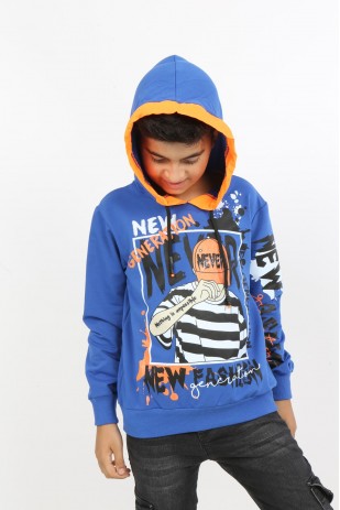 الصبي المطبوعة مقنعين البلوز