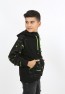Erkek Çocuk Maskeli Kapüşonlu Cepli Sweatshirt