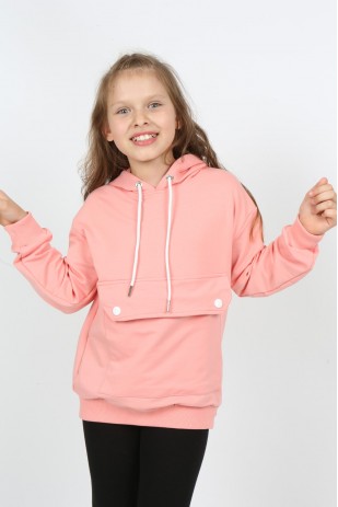 Детская толстовка с карманом и капюшоном