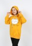 Kız Çocuk Baskılı Kapüşonlu Cepli Sweatshirt