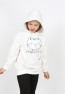 Kız Çocuk Baskılı Kapüşonlu Cepli Sweatshirt