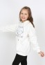 Kız Çocuk Baskılı Kapüşonlu Cepli Sweatshirt