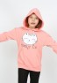 Kız Çocuk Baskılı Kapüşonlu Cepli Sweatshirt
