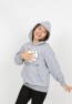Kız Çocuk Baskılı Kapüşonlu Cepli Sweatshirt