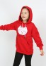 Kız Çocuk Baskılı Kapüşonlu Cepli Sweatshirt