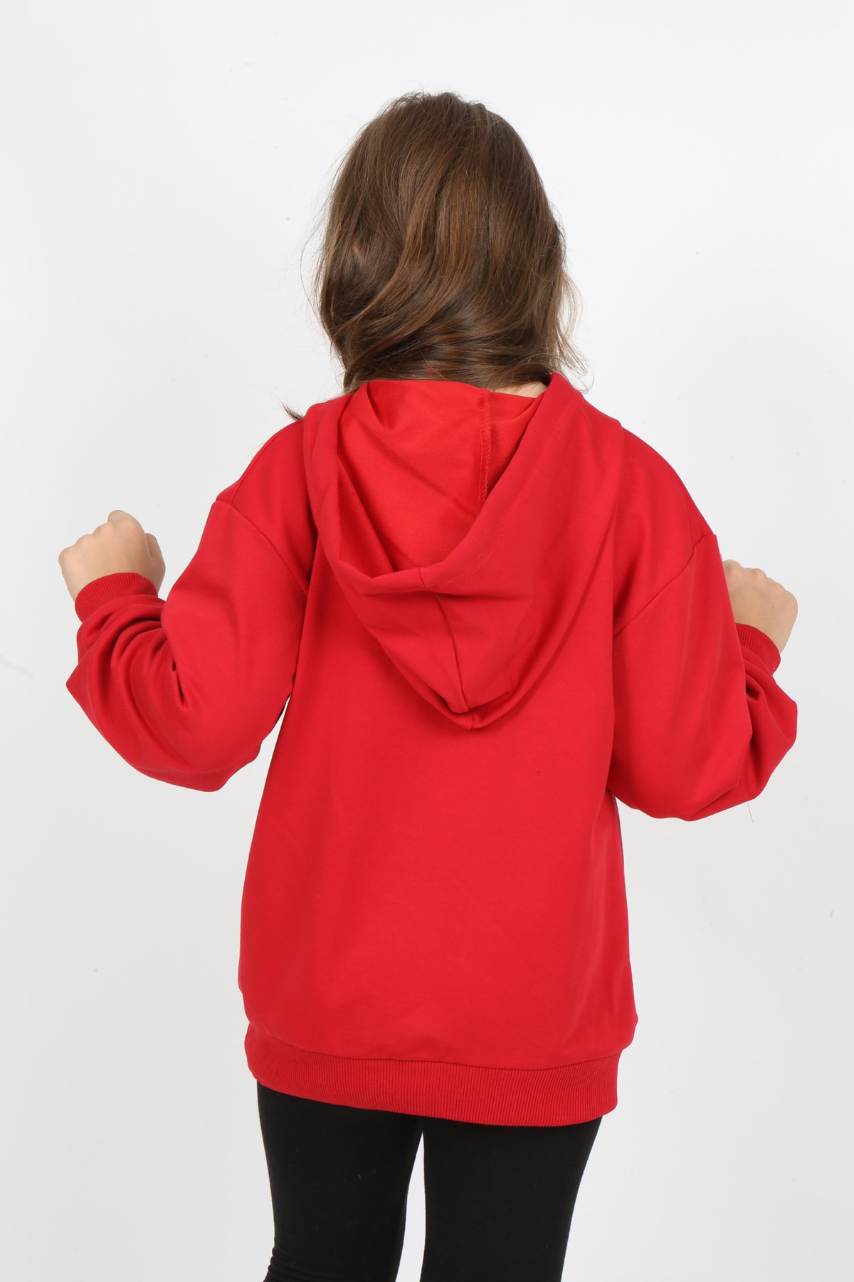 Kız Çocuk Kapüşonlu Cepli Sweatshirt