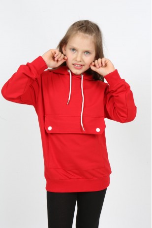 Детская толстовка с карманом и капюшоном