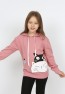 Kız Çocuk Kapüşonlu Baskılı Sweatshirt
