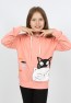 Kız Çocuk Kapüşonlu Baskılı Sweatshirt