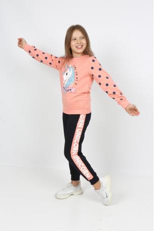 I&k Şımarık Kids Girls Спортивный костюм Unicol с принтом