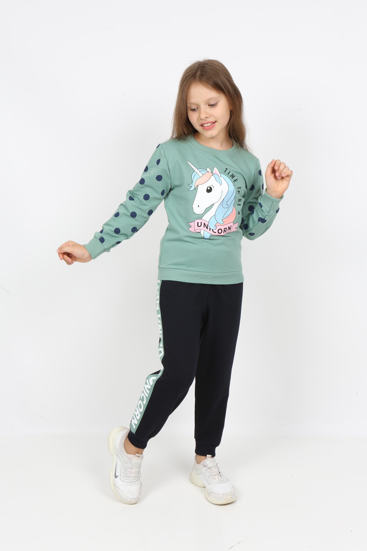 I&k Spoiled Kids Girls Unicol Printed Tracksuit Set