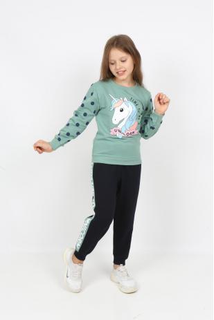 I&k Şımarık Kids Girls Спортивный костюм Unicol с принтом