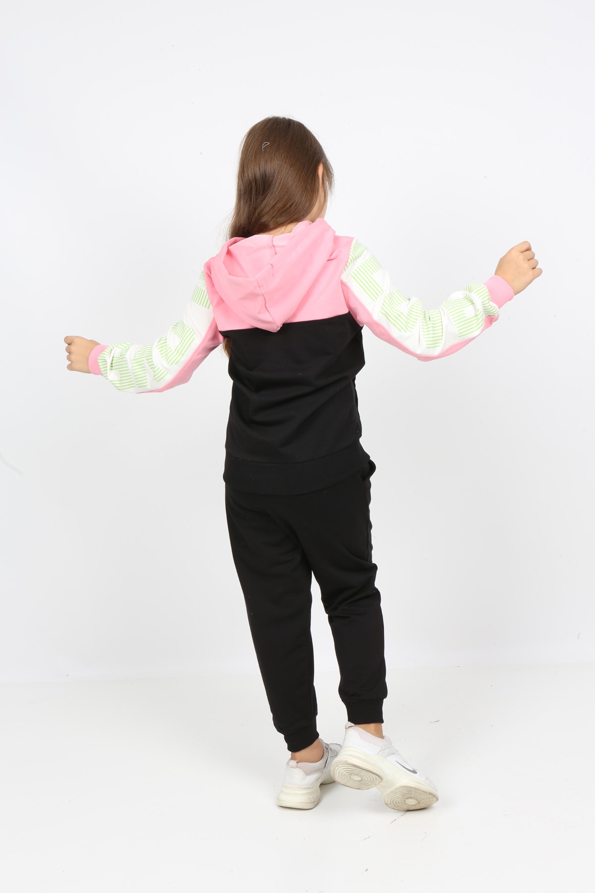 طقم بدلة رياضية بغطاء للرأس وسحاب للأطفال من I&k Şımarık Kids