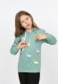 I&k Şımarık Kids Kız Çocuk Kapüşonlu Flamingo Baskılı Sweatshirt