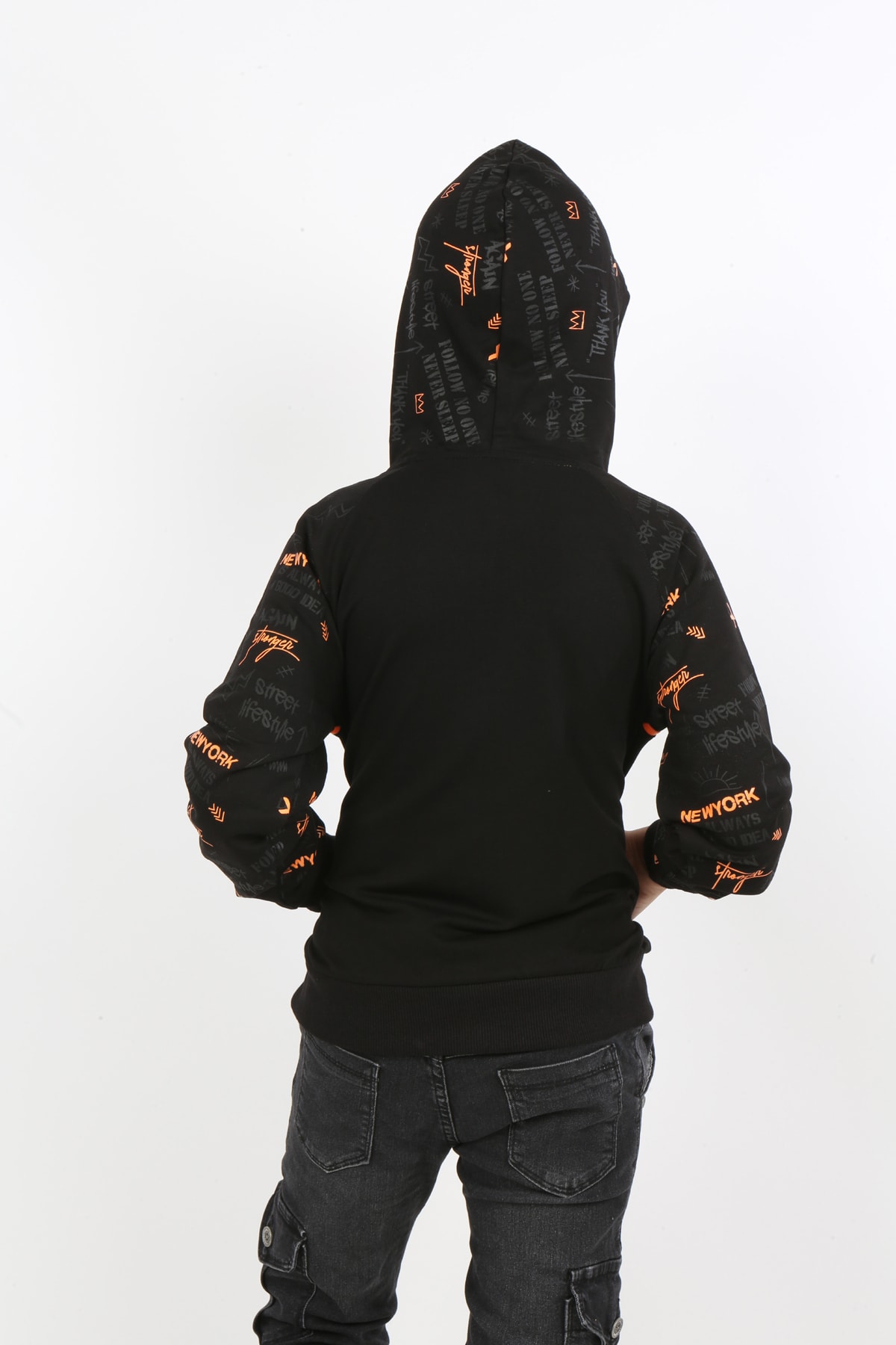 Erkek Çocuk Fermuarlı Kapüşonlu Cepli Sweatshirt