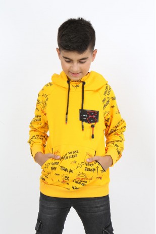 سويت شيرت بجيب مقنع للأولاد