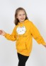 Kız Çocuk Baskılı Kapüşonlu Cepli Sweatshirt
