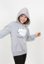Kız Çocuk Baskılı Kapüşonlu Cepli Sweatshirt