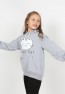 Kız Çocuk Baskılı Kapüşonlu Cepli Sweatshirt