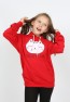 Kız Çocuk Baskılı Kapüşonlu Cepli Sweatshirt