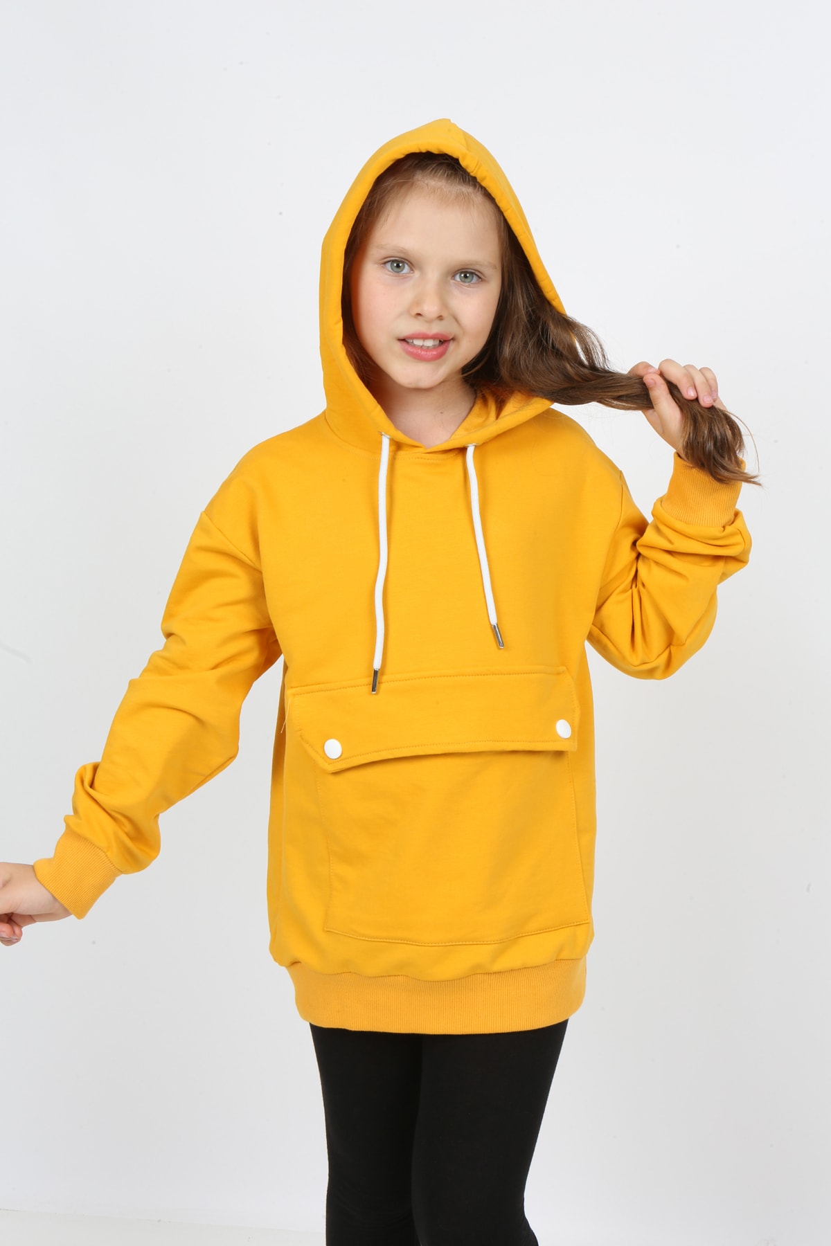 Kinder-Sweatshirt mit Kapuze und Tasche