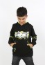 Erkek Çocuk Baskılı Kapüşonlu Cepli Sweatshirt