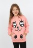 Kız Çocuk Baskılı Kapüşonlu Cepli Sweatshirt