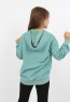 Kız Çocuk Baskılı Kapüşonlu Cepli Sweatshirt