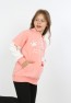 Kız Çocuk Baskılı Kapüşonlu Cepli Sweatshirt