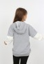 Kız Çocuk Baskılı Kapüşonlu Cepli Sweatshirt