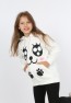 Kız Çocuk Baskılı Kapüşonlu Cepli Sweatshirt