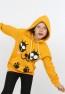 Kız Çocuk Baskılı Kapüşonlu Cepli Sweatshirt
