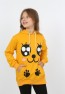 Kız Çocuk Baskılı Kapüşonlu Cepli Sweatshirt