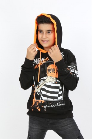 الصبي المطبوعة مقنعين البلوز