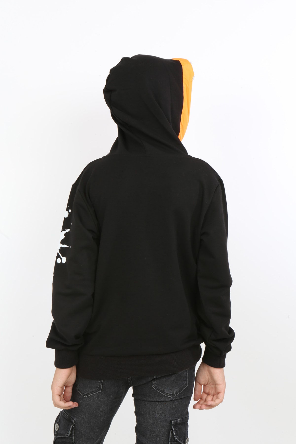 Erkek Çocuk Baskılı Kapüşonlu Sweatshirt