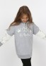 Kız Çocuk Baskılı Kapüşonlu Cepli Sweatshirt