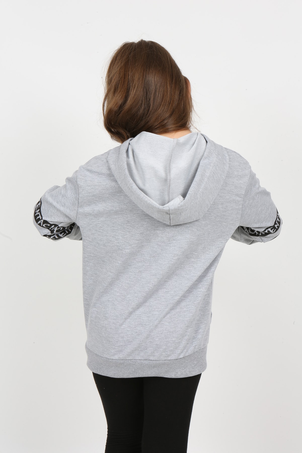 Çocuk Baskılı Kapüşonlu Cepli Sweatshirt