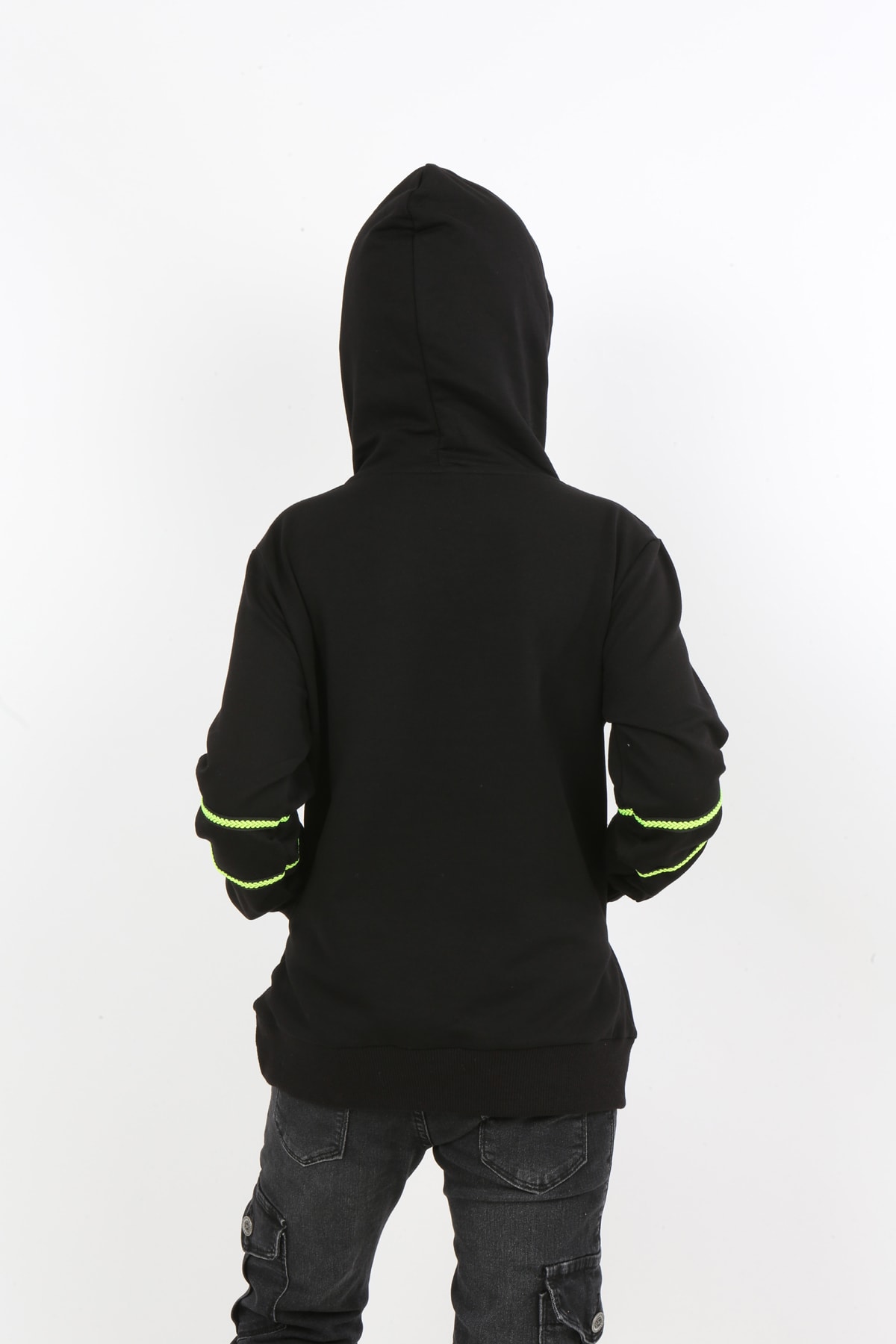 Erkek Çocuk Baskılı Kapüşonlu Cepli Sweatshirt