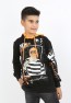 Erkek Çocuk Baskılı Kapüşonlu Sweatshirt