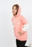 Kız Çocuk Baskılı Kapüşonlu Cepli Sweatshirt