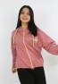 Kız Çocuk Ön Ve Arka Nakışlı Fermuarlı Cepli Sweatshirt