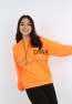 Kız Çocuk Önü Taş Detaylı Baskılı Sweatshirt