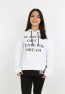 Kız Çocuk Yazı Baskılı Kapüşonlu Sweatshirt