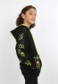 Erkek Çocuk Ön Ve Arka Baskılı Kapüşonlu Cepli Fermuarlı Sweatshirt